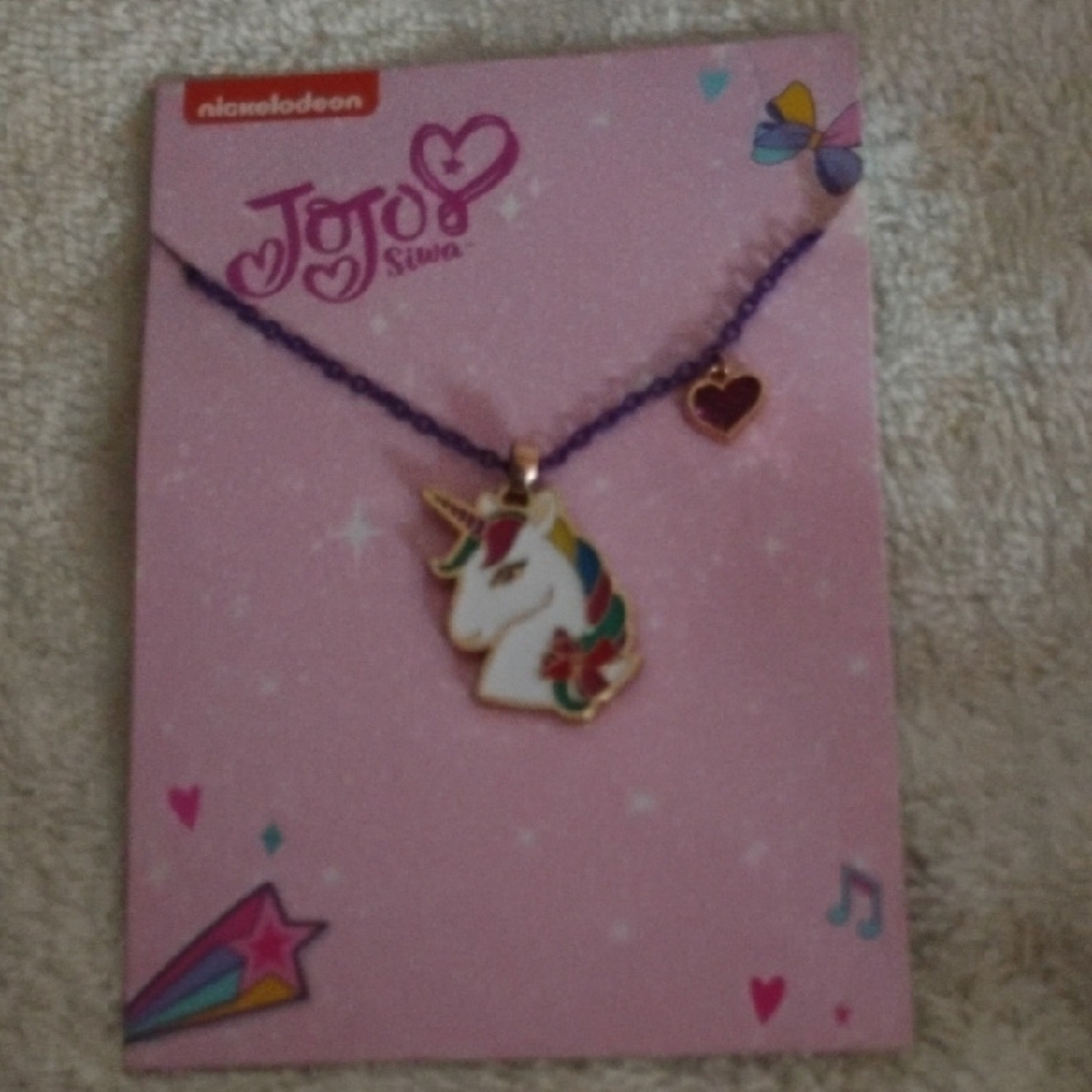 JoJo Siwa Unicorn Necklace with Purple Chain